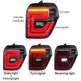 LED Tail Lights Assembly Compatible with 2014-2023 Toyota 4runner TRD/Limited/Off-Road/SR5/Sport/Nightshade w/Sequential Turn Signal & Start Up Animation Rear Lamp Replacement,Red(Used)