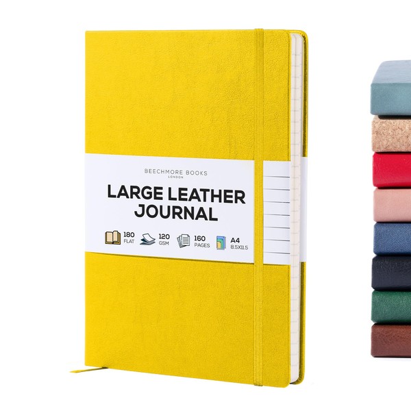 BEECHMORE BOOKS Lined Journal Notebook, 8.5 x 11.5 inch, A4