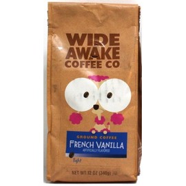 Wide Awake Coffee French Vanilla Ground Coffee, 12 Ounce