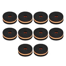 Tomotato 10 Pcs Cymbal Stand Felt Washer Cymbal Felt Pad 35mm Black Orange Cymbal Protection Sleeve Replacement Part Cymbal Replacement Accessories