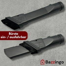 2 in 1 Crevice Tool Compatible with Dyson DC22 DC26 DC29 DC33 DC36 DC37 DC46 DC48 DC52 DC19T2 Grey with Brush Replacement Part for Original Number 918068-02 91806802