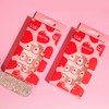 Valentine's Press on Nails Short Square Fake Nails Glossy Red