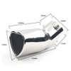 Love Heart Exhaust Tip 80mm Stainless Steel Car Down Sweep