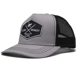 DRESSED IN MUSIC PLAY WITH ME Trucker Cap - Semicircular Visor - Snapback Closure - 5-Panel Design - Men's One Size, gray