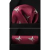 HISDERN Men's Ties Wedding Animal Pattern Handkerchief Classic Business Tie