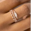 Unbranded 3 pc Dainty 14K Gold Plated Ring Rose Gold