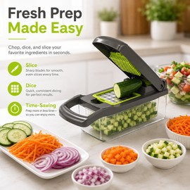Advanced Wave Cut Vegetable Cutter for Kitchen Prep – Multifunctional Veggie Slicer with Decorative Ridges for Fruits & Vegetables