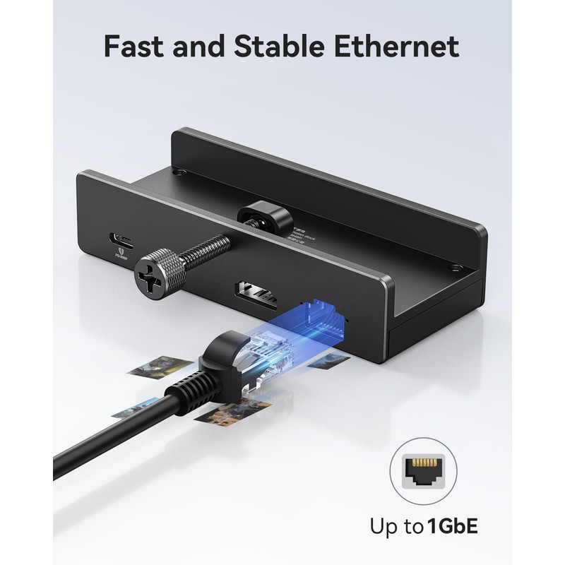 ORICO Clip Docking Station, 8-in-1 Clamp USB C Hub with