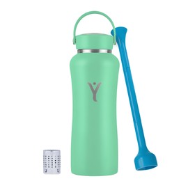 DYLN Hydrogen Water Bottle | Create Hydrating Alkaline Hydrogen-Rich Water Up to 9 pH | Vacuum Insulated Stainless Steel Water Bottle | Keeps Water Cold for 24 Hours | 32 oz, Mint