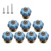 HUAMULAN 8PCS Ceramic Cabinet Knobs Pumpkin Drawer Door Cupboard Dresser