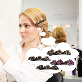 Braided Hair Clips For Women | Sparkling Crystal Stone Duckbill Hairpins,Hair Accessories for Styling Sectioning Clips for Women, Adults, All Ages