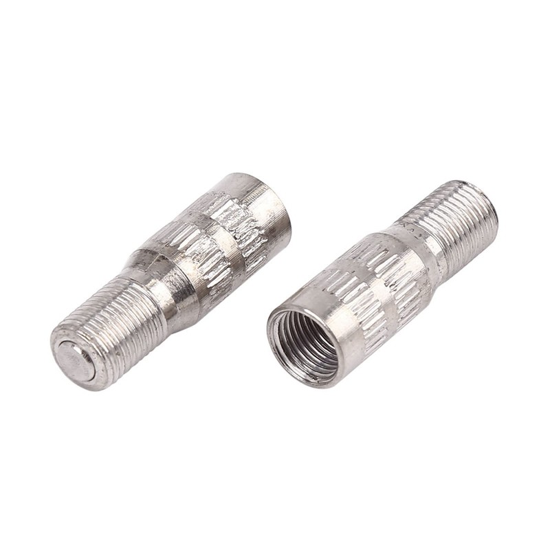 X AUTOHAUX 4 Pcs 27mm Chrome Plated Brass Screw-on Valve