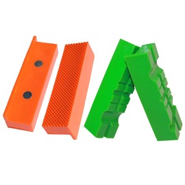 Soft Vice Protective Jaws | GRIP&BENDER 100 mm - 125 mm | Set of 4 | Magnetic | Protective Jaws Made of TPU Plastic | These Clamping Jaws Protect Your Workpiece | (117 mm Set)