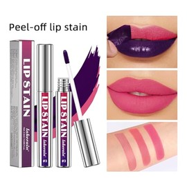 Tinte Labial Peel-Off De 3 Colores, Delineador De Labios Desmontable, Brillo Labial Mate De Larga Duración E Impermeable, Lápiz Labial Líquido Pigment