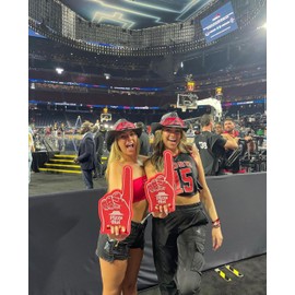 VOGUEKNOCK 9 Pack Game Day Bracelets for Women Stackable Heishi Beaded Stretch Bracelet Football Sport Fan Bracelet Sports Game Team Jewelry Accessories Gifts (Red Black)