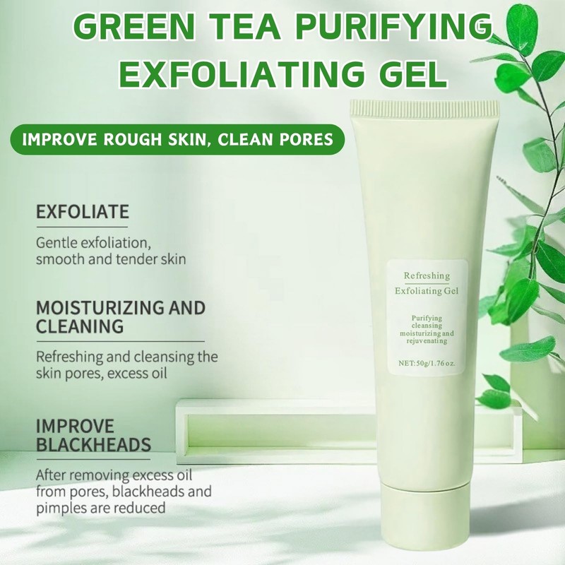 Facial Exfoliating Gel,Purifying Exfoliating Gel,Exfoliat-ing Face Wash Scrub with Collagen