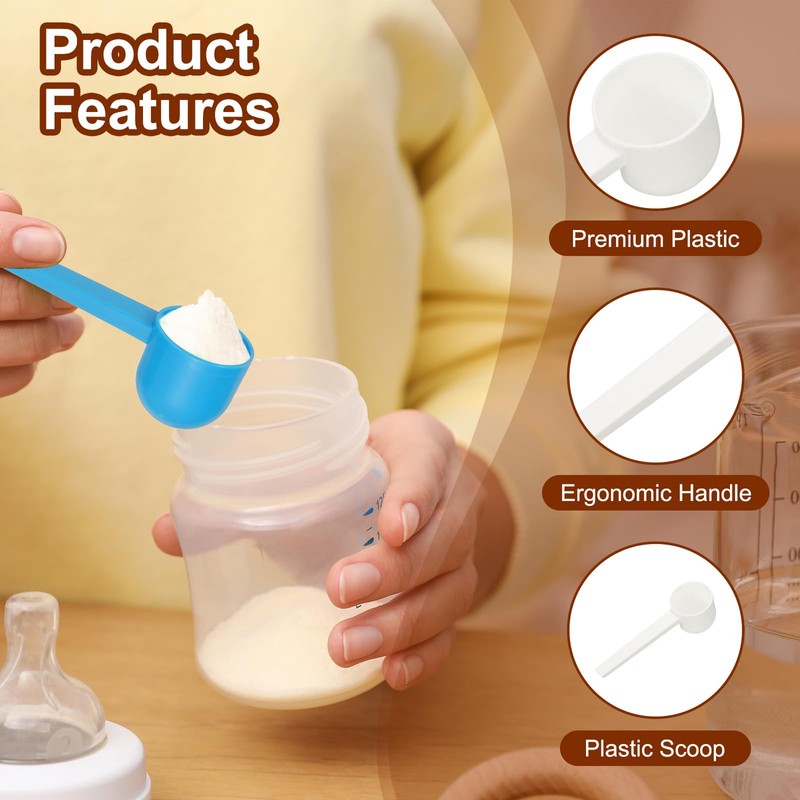 uxcell Measuring Spoons, Plastic Coffee Scoops Teaspoon for Coffee Bean