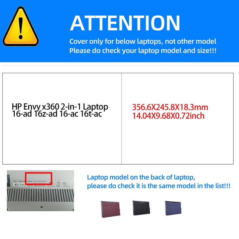 Laptop Case Cover for HP Envy x360 2-in-1 Laptop 16-ad