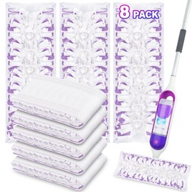 8 Pack Disposable Mopping Pads Refills for Swiffer PowerMop Multi-Surface Mop and PowerMop Wood Mop, Mop Refill Replacement Pads for All Finished Floor Surfaces