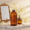 JUVITUS (4 Pack) 8 oz Amber Glass Boston Round Bottle