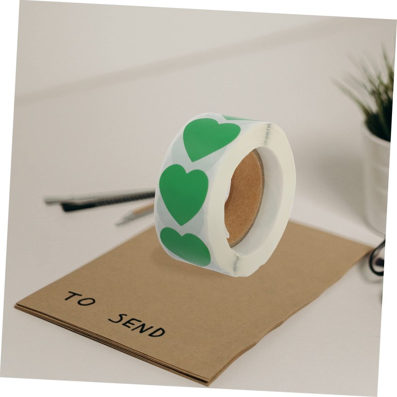LALAFINA 2rolls Heart-Shaped Sealing Stickers Valentine's Day Decorative Labels for