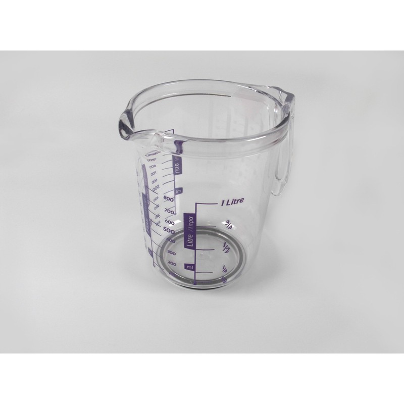 Tredoni 1100ml/1kg Sugar/Flour Measuring Cup/Jug, Non Slip Base Acrylic Plastic