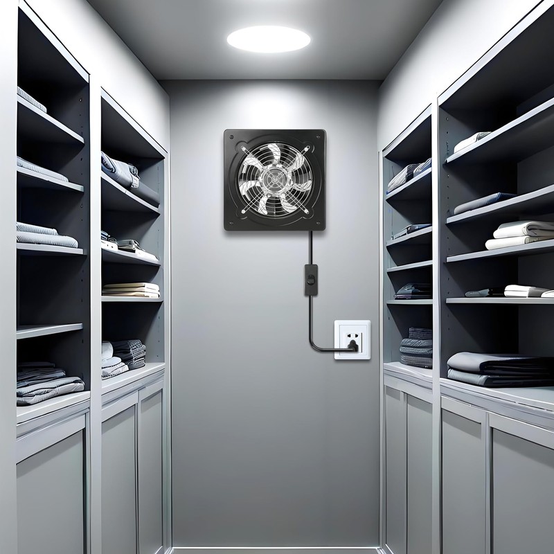 Aydomer 8 Inch Exhaust Fan Metal Ventilation Fan With Switch