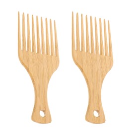 LALAFINA Hair Braiding Tool Wooden Hair Picks 2pcs Simple Practical Convenient Wide-tooth Combs Hair Styling Combs Hair Pick Combs Wooden Comb Mens Styling Comb