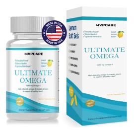 Omega 3 Premium 1280mg Suplemento Alimenticio Aceite De Pescado Como Tg Vitamins Sin Sabor Sin Rellenos - Vitaminas Mujer  Hombre - 60 Cpsulas        