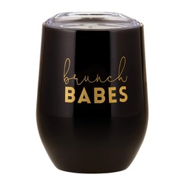 Santa Barbara Design Studio Lili + Delilah Stainless Steel Stemless Wine Tumbler, 12-Ounce, Brunch Babes