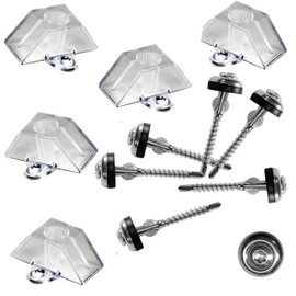 GK Mounting Set for Trapezoidal Corrugated Sheets: Spengler with Drill Blade and Drill Bit + Trapezoidal Spacers (Set of 100, Stainless Steel, Plastic, 4.5 mm, 7.5 mm, UV-Resistant, Made in Germany)