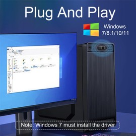 iLamvie Bluetooth 5.4 adapter, Bluetooth stick, Bluetooth adapter dongle, Bluetooth stick for PC, low latency, plug and play, suitable for Windows 7/10/8.1/11 (black)