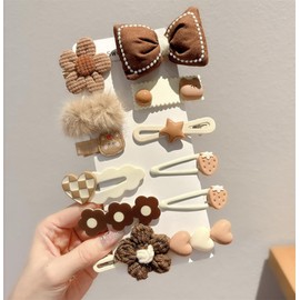 [VIISEN]ヘアクリップ 可愛い おしゃれ レディース毛糸布 ヘアピン 女の子 髪留め 髪飾り 前髪 上品 可愛い おしゃれ レディース 普段使い パーティー 多色（pk-ピンク）