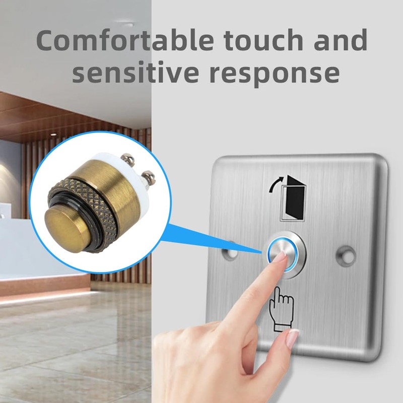 OUDQFCJ Brass Bell Push Momentary Waterproof Button Screw Terminals