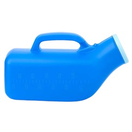 Urine Bottles Male, Portable Urinal Bottles for Men, Blue Plastic Pee Bottle with Lid for Hospital Use, Home Care, Travel and Camping