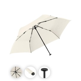 FARE Filigrain Only95 Ultralight Mini Pocket Umbrella - At Only 95 g, The Lightest Umbrella on the Market; Pack Size Only 20 cm, Perfect for Any Handbag, cream, Elegant or classic
