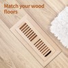 Oak Floor Register for 4x14 Inch Duct Holes - Flush