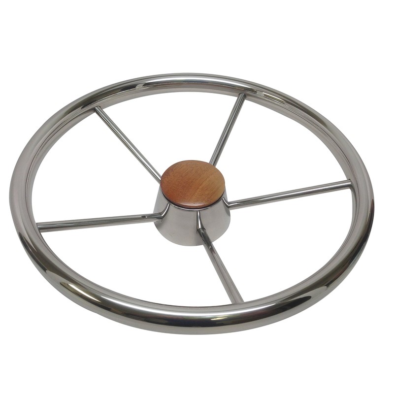 Pactrade Marine 13 1/2" Destroyer SS 304 Steering Wheel 5