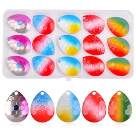 Colorado Blade Spinner Bait, Metal Jig, Metal Vibe Blades, Fishing Tool, Lure Material, DIY DIY DIY Metal Jig Blade Spinner, Set of 50 to 100 Pieces, Mountain Stream, Tube Fishing, Smooth Type, Convex Type, Various Color Fishing, Smooth Type, Convex Type