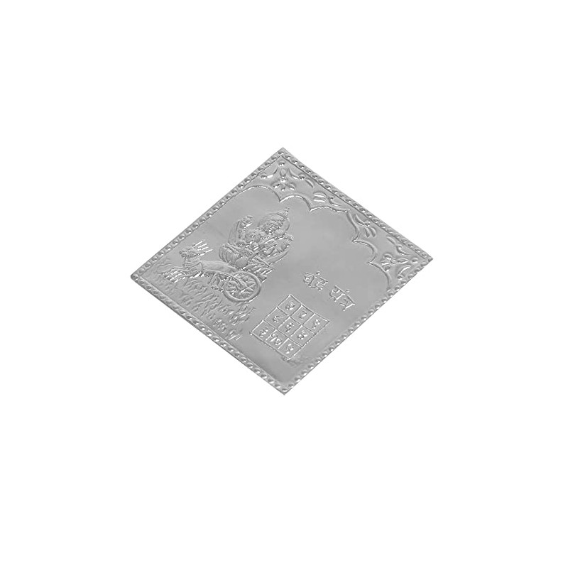 DHRUVS COLLECTION 925 Pure Silver Chandra Yantra Hindu Vedic Symbol