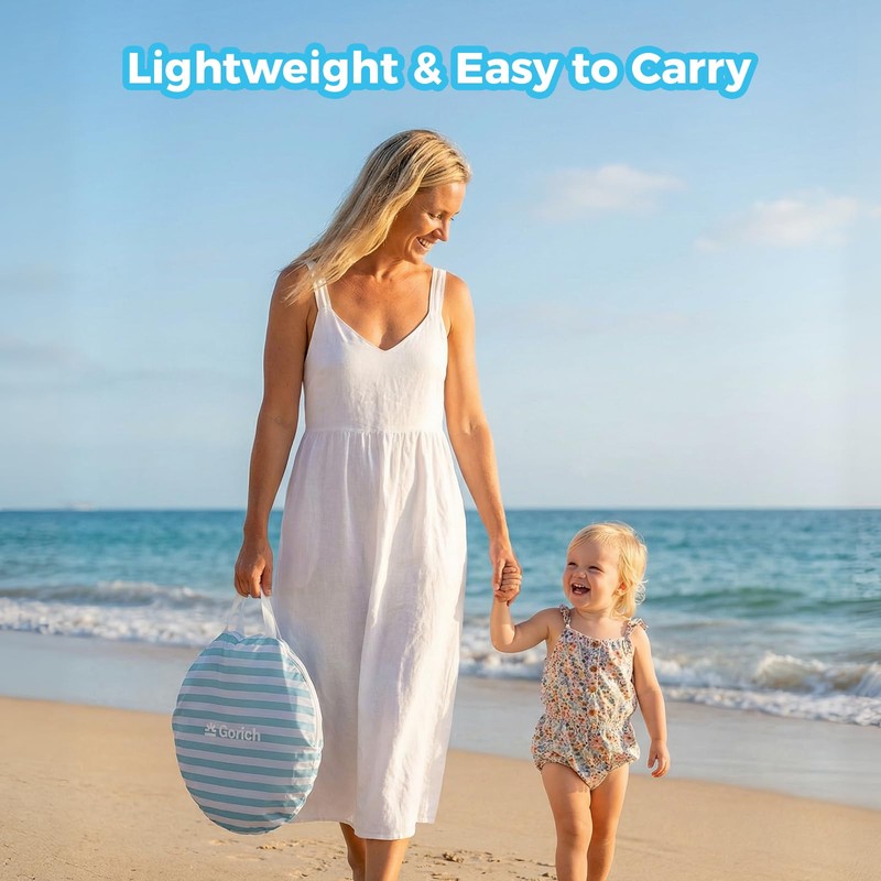 Gorich Pop Up Baby Beach Tent with UPF50+ UV Protection,