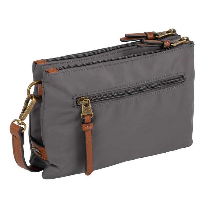 camel active Bari Damen Umhängetasche Crossbody Bag Klein Grau