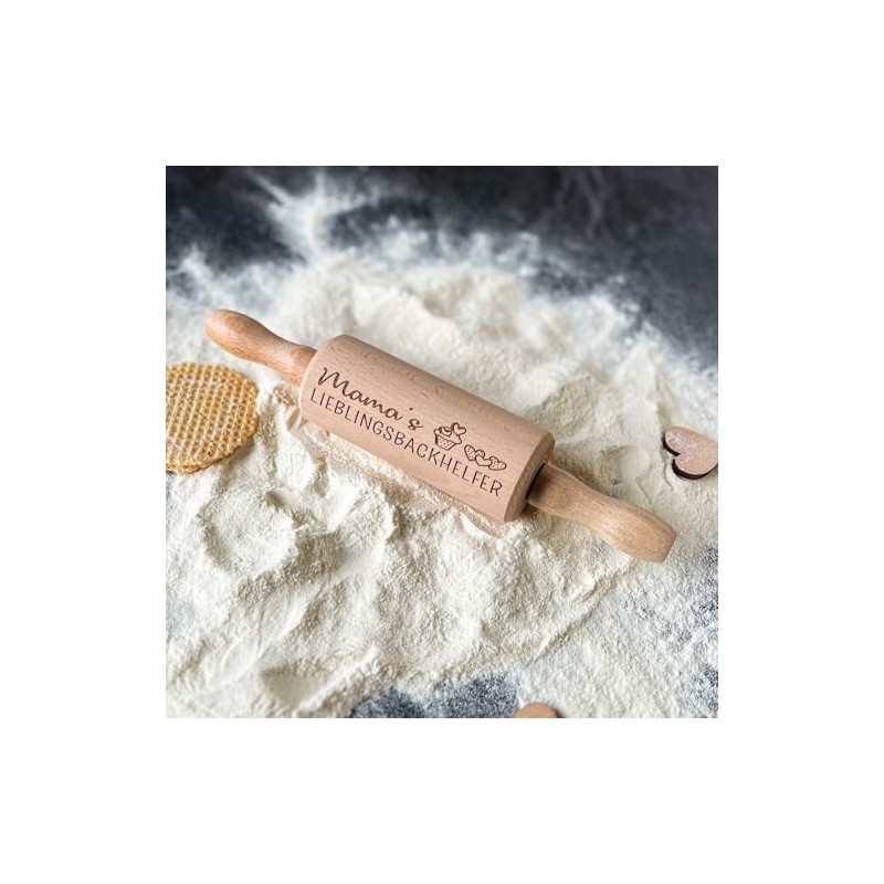 Spruchreif Children's rolling pin with engraving, rolling pin for children,