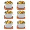 6pcs Sauce Cup 304 Stainless Steel Sealed Leakproof Salad Dressing