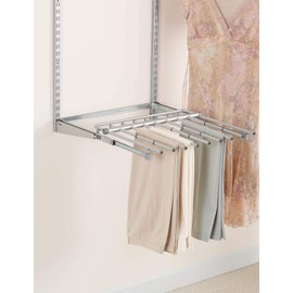 Rubbermaid Sliding Pant Rack Titanium Metal