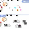 Maxqzin 16Pcs Mini Round Stone Box Black Gemstone Display Box