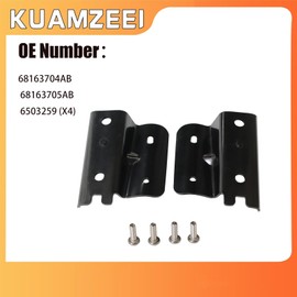 KUAMZEEI 68163704AB 68163705AB Soft Top LH RH Bow Brackets +4 Screws Compatible with Jeep Wrangler 2013-2018 Replace