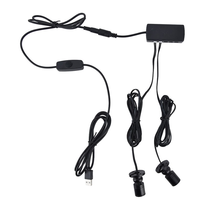 Display Cabinet Light USB Powered Dimmable Round Small LED Cabinet