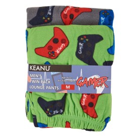Kids Pack of 2 Gamer Lounge Pants | Gaming Controller Designs | Soft Fleece Sleep/Lounge Wear | Gamer Gift Idea - Boys Girls Ages 7-8, 9-10, 11-12 & 13 Years