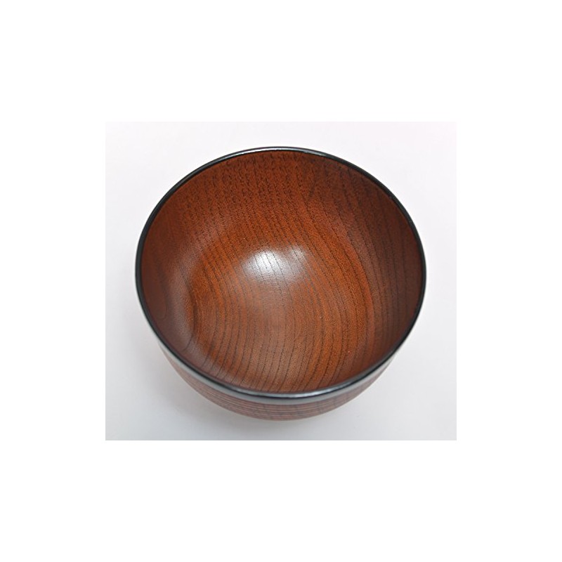 Kakuda Seibei Shoten Obi Sensuji Wooden Soup Bowl (Red) TKB35-2